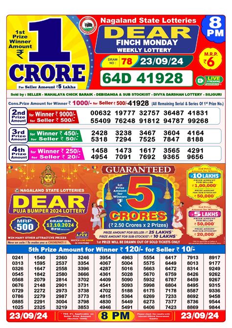 dear lottery 23 tarik result|Todays Result .